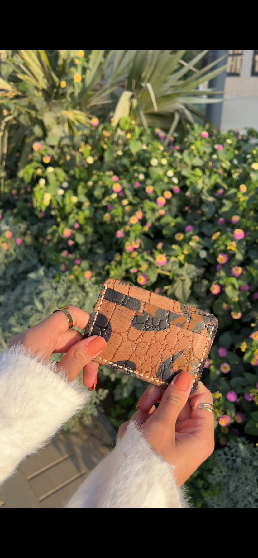 Vintage Camel Crocodile Card Holder