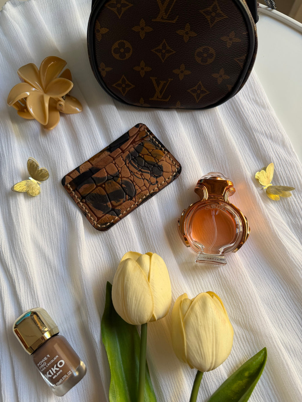 Vintage Camel Crocodile Card Holder