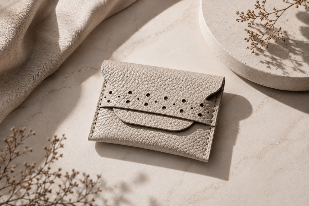 Minimalist Genuine Leather Mini Wallet – Compact Card Holder