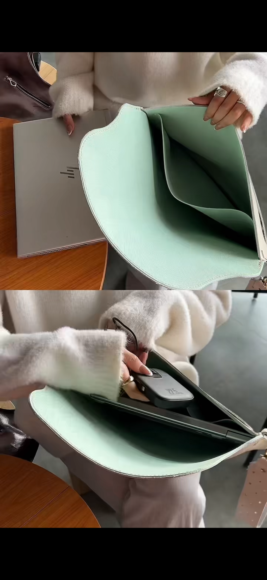 Elise Leather Laptop Sleeve