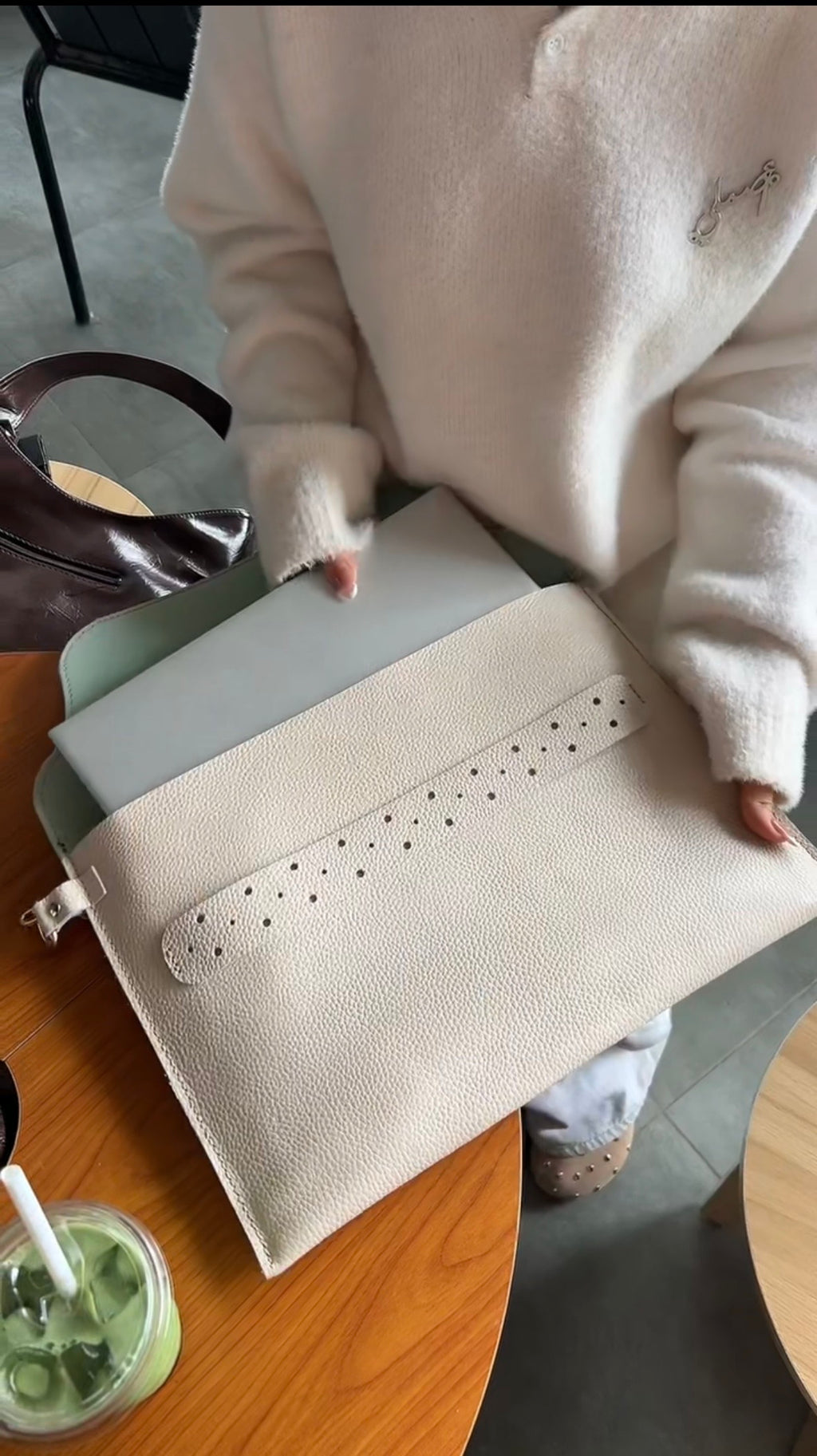 Elise Leather Laptop Sleeve