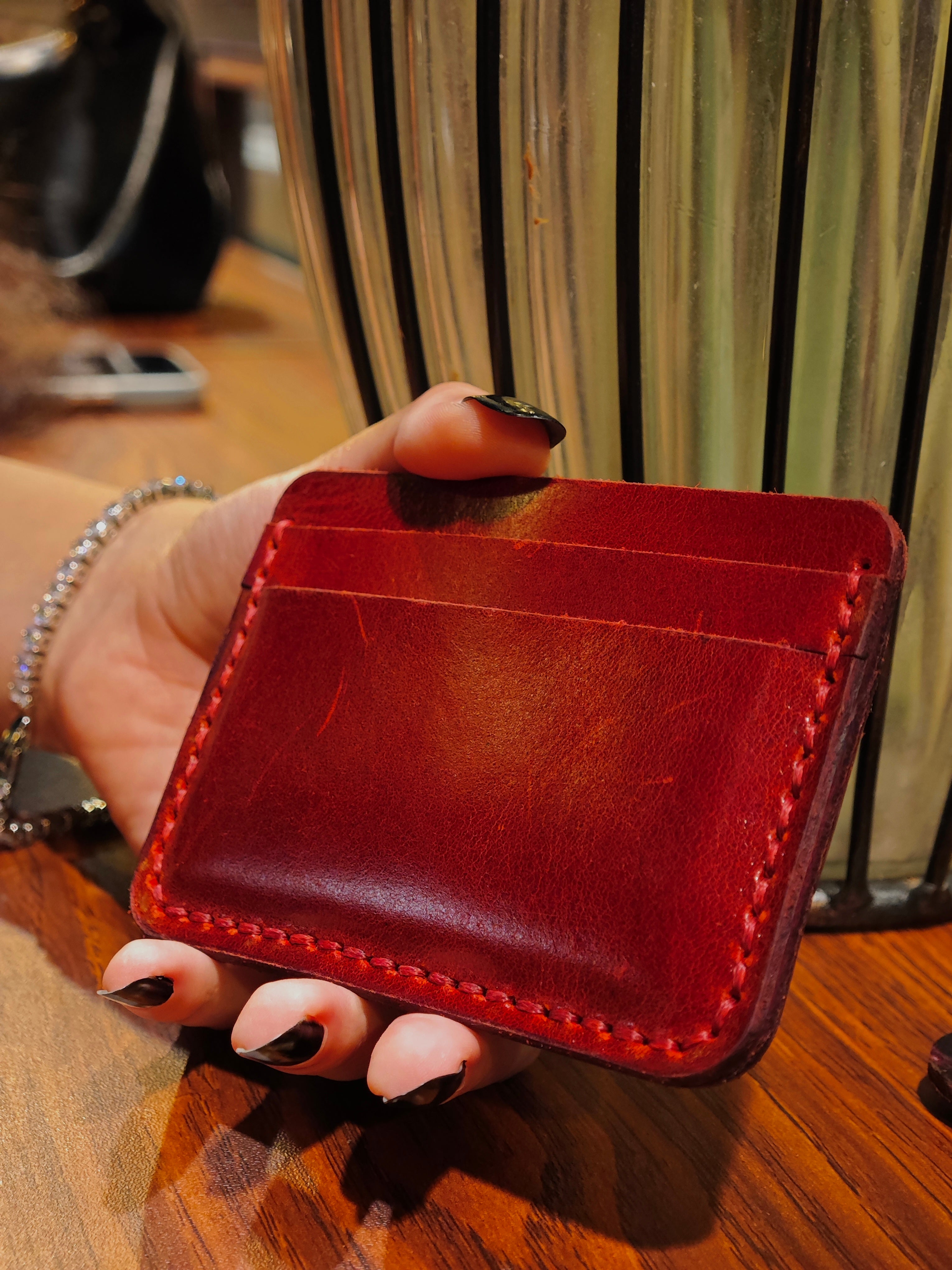 Burgundy Card Holder