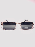 Polarized Rectangular Sunglasses – Gold Frame | UV400 Protection