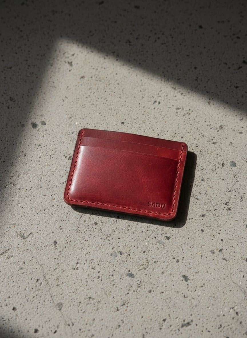 SAND Burgundy Cardholder