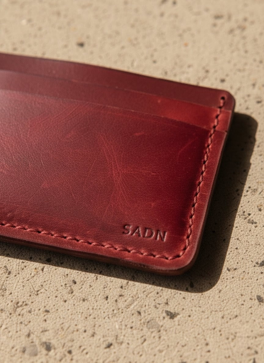 SAND Burgundy Cardholder